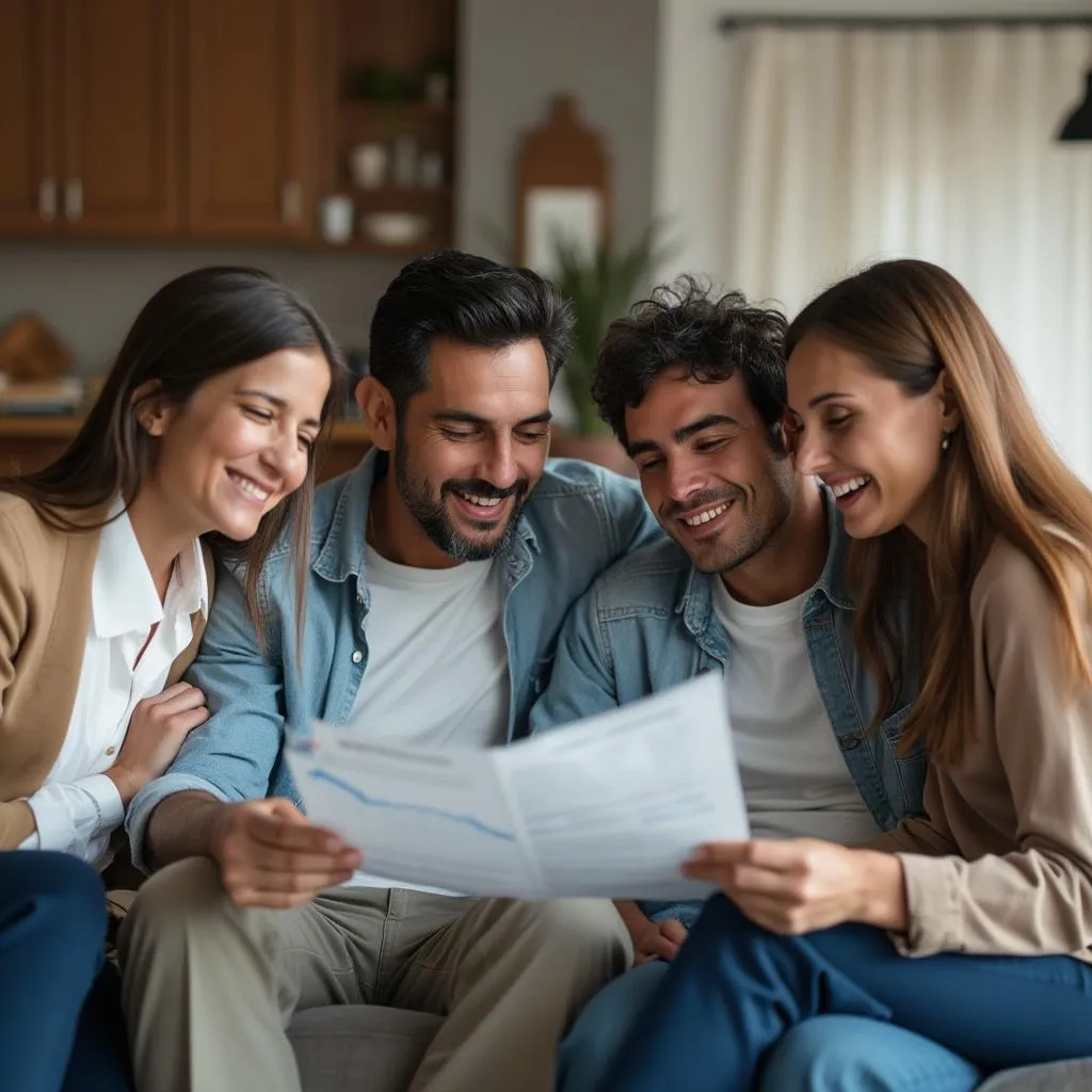Familia que aseguró su futuro financiero